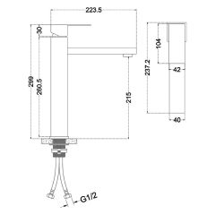 Смеситель д/ум MELANA-F610202 Cubo нерж.сталь, однорычажный, сатин, литой излив | фото 3