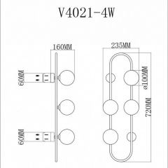 Накладной светильник Moderli Krona V4021-4W | фото 3